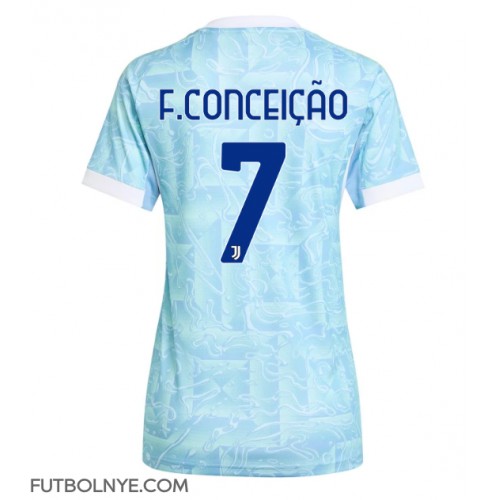 Camiseta Juventus Francisco Conceicao #7 Visitante Equipación para mujer 2025-26 manga corta